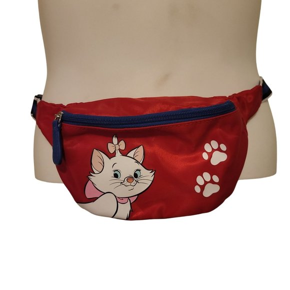 Disney Loungefly MARIE‎ Fanny Pack Waist Bag Red Vacation - Picture 1 of 6